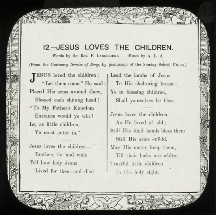 Framed Print : Nursery Rhymes - Jesus Loves the Children Framed Print : Nursery Rhymes - Jesus Loves the Children