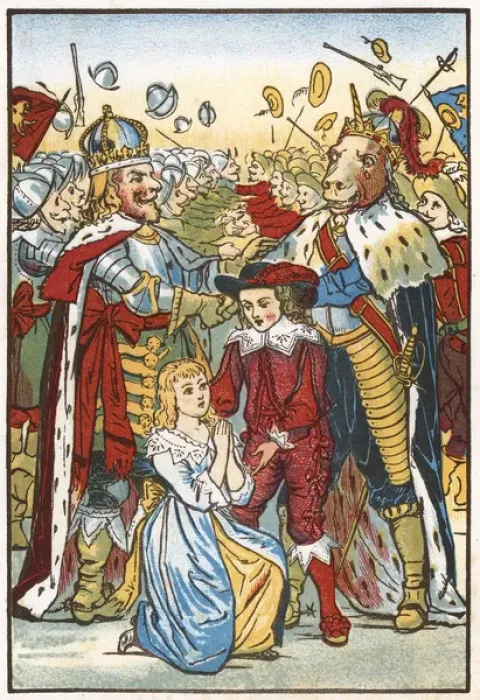 Framed Print : Nursery Tale - Fighting for the Crown - Lion and the Unicorn Framed Print : Nursery Tale - Fighting for the Crown - Lion and the Unicorn