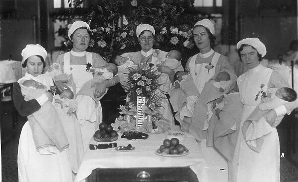 Nurses and babies, Royal Victoria Hospital, Bournemouth
