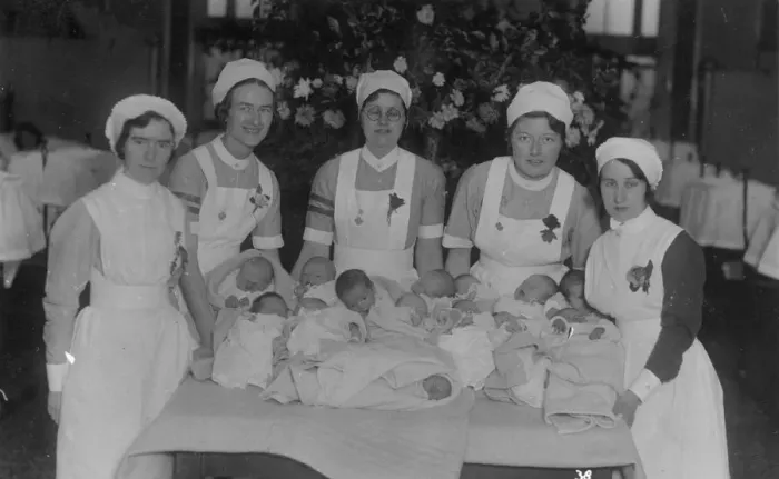 Framed Print : Nurses and babies, Royal Victoria Hospital, Bournemouth Framed Print : Nurses and babies, Royal Victoria Hospital, Bournemouth