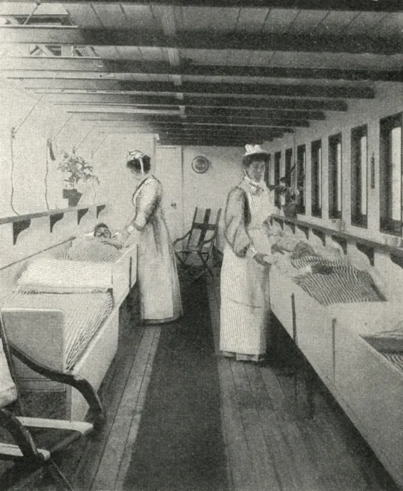 Framed Print : Nurses inside the river ambulance Geneva Cross Framed Print : Nurses inside the river ambulance Geneva Cross