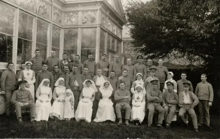 Framed Print : Nurses & Patients, Winter Garden, Quex Framed Print : Nurses & Patients, Winter Garden, Quex