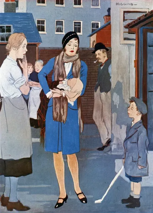 Framed Print : Nursing her Constituency by Reginald Higgins Framed Print : Nursing her Constituency by Reginald Higgins