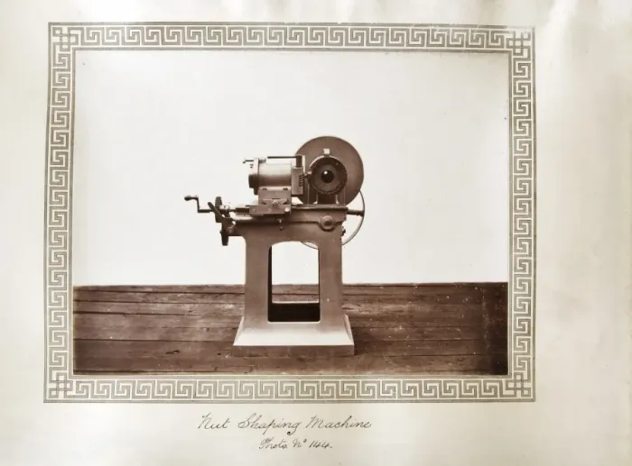 Framed Print : Nut shaping machine Framed Print : Nut shaping machine