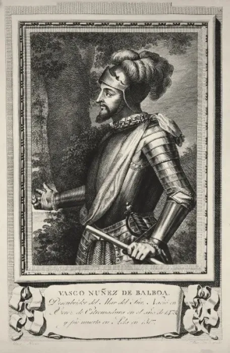 Framed Print : NUхZ DE BALBOA, Vasco (1475-1517). Spanish discoverer Framed Print : NUхZ DE BALBOA, Vasco (1475-1517). Spanish discoverer