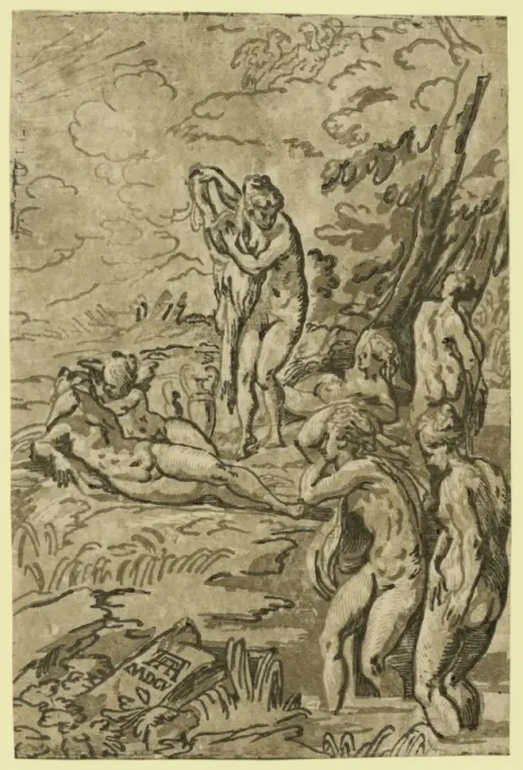Framed Print : Nymphs bathing Framed Print : Nymphs bathing