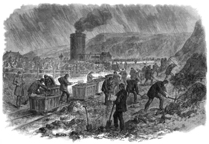 Framed Print : Oaks Colliery / 1866 Framed Print : Oaks Colliery / 1866