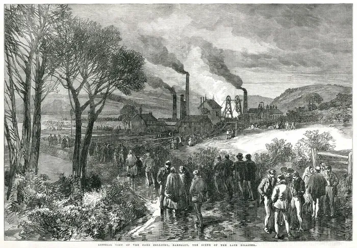 Framed Print : Oaks Colliery 1866 Framed Print : Oaks Colliery 1866
