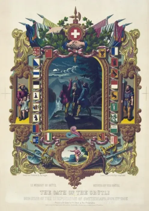 Framed Print : The oath of the Grutli, Philadephia, PA Framed Print : The oath of the Grutli, Philadephia, PA