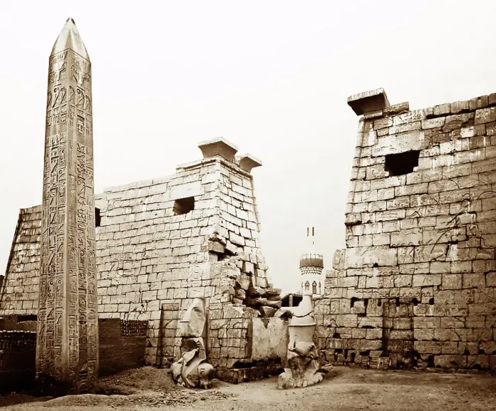 Framed Print : Obelisk at Thebes, Egypt, Victorian period Framed Print : Obelisk at Thebes, Egypt, Victorian period