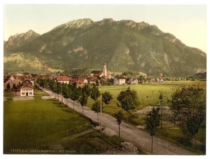 Framed Print : Oberammergau with Laber, Upper Bavaria, Germany Framed Print : Oberammergau with Laber, Upper Bavaria, Germany