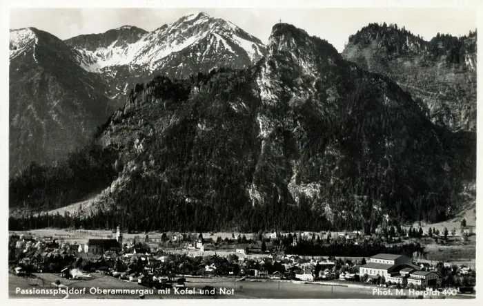 Framed Print : Oberammergau and peaks of Kofel and Not, Bavaria Framed Print : Oberammergau and peaks of Kofel and Not, Bavaria