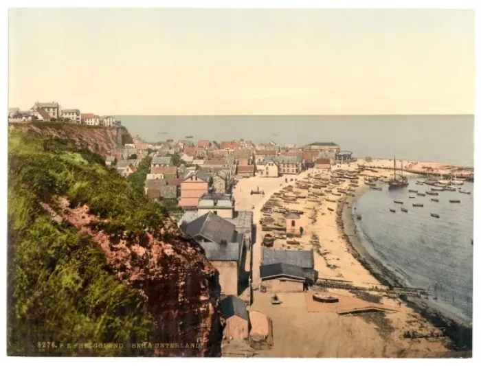 Framed Print : Oberland and Unterland (Upper and Lower Land), Helgoland, Ge Framed Print : Oberland and Unterland (Upper and Lower Land), Helgoland, Ge