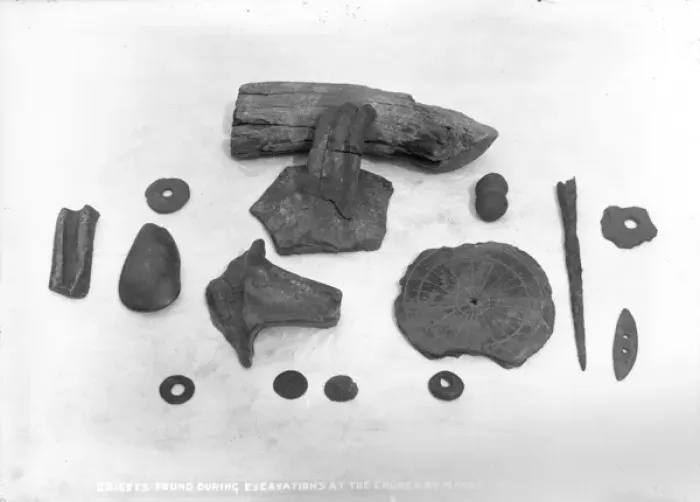 Framed Print : Objects Found During Excavations at the Church on Mahee Isla Framed Print : Objects Found During Excavations at the Church on Mahee Isla