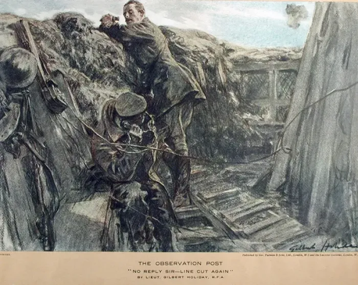 Framed Print : The Observation Post No reply, Sir - line cut again Framed Print : The Observation Post No reply, Sir - line cut again