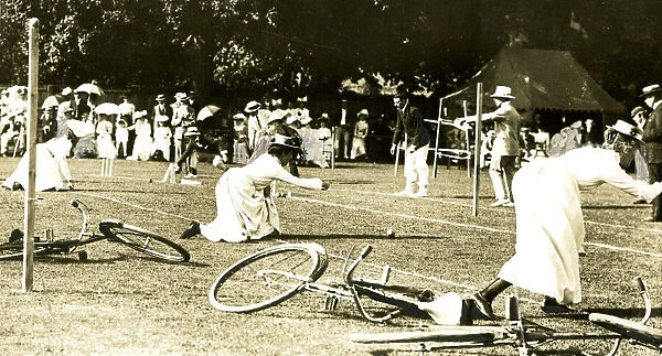 Obstacle race on bicycles, Marlow Gymkhana