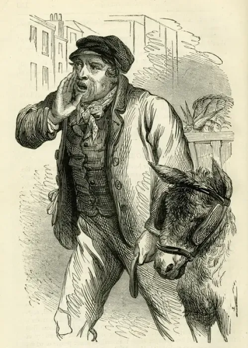 Framed Print : Occupations 1882 - The Costermonger Framed Print : Occupations 1882 - The Costermonger