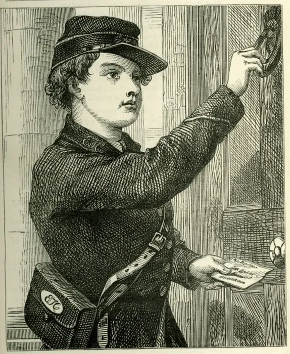 Framed Print : Occupations 1882 - Post Boy Framed Print : Occupations 1882 - Post Boy