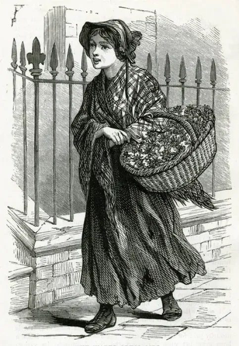 Framed Print : Occupations 1882 - The Water Cress Girl Framed Print : Occupations 1882 - The Water Cress Girl
