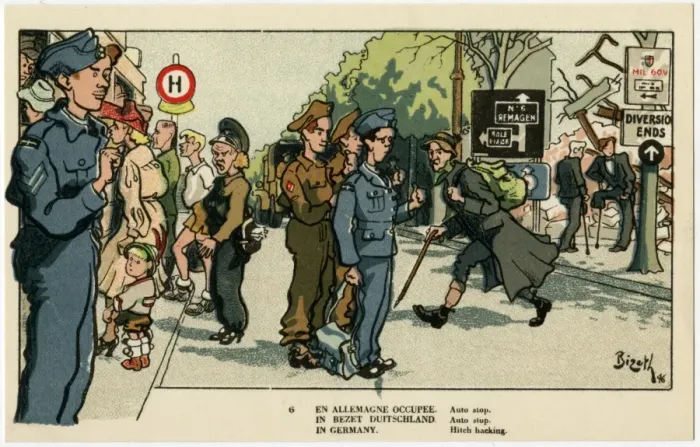 Framed Print : Occupied Germany - Hitchhiking Framed Print : Occupied Germany - Hitchhiking
