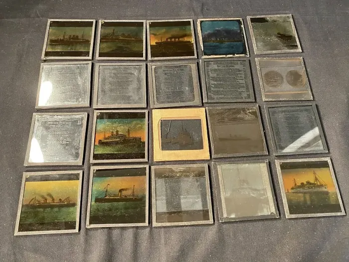 Framed Print : Ocean Liners - 20 magic lantern slides Framed Print : Ocean Liners - 20 magic lantern slides