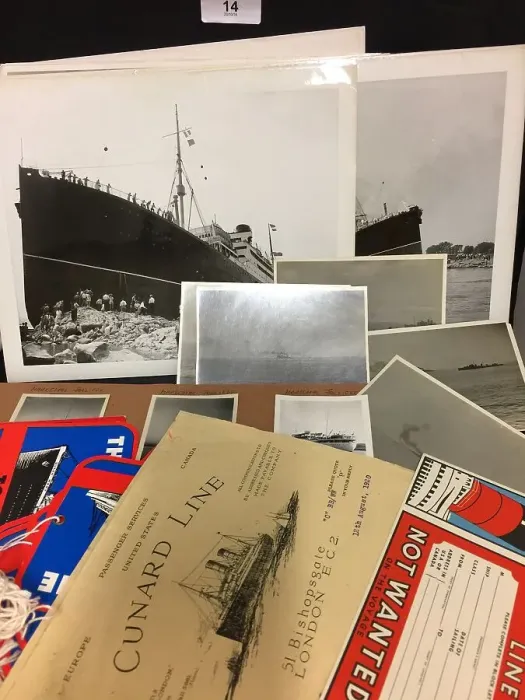 Framed Print : Ocean Liners - collection of items Framed Print : Ocean Liners - collection of items