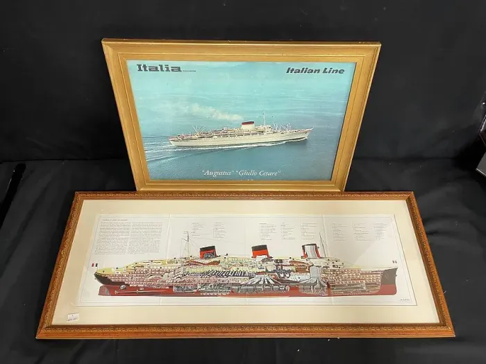Framed Print : Two ocean liners, framed prints Framed Print : Two ocean liners, framed prints