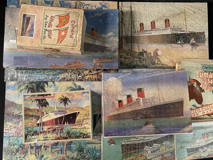 Framed Print : Ocean Liners - selection of jigsaw puzzles Framed Print : Ocean Liners - selection of jigsaw puzzles