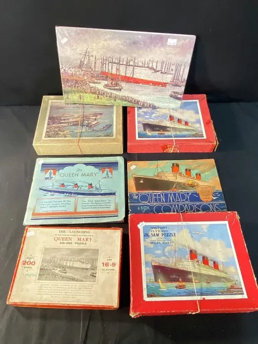Framed Print : Ocean Liners - selection of jigsaw puzzles and books Framed Print : Ocean Liners - selection of jigsaw puzzles and books