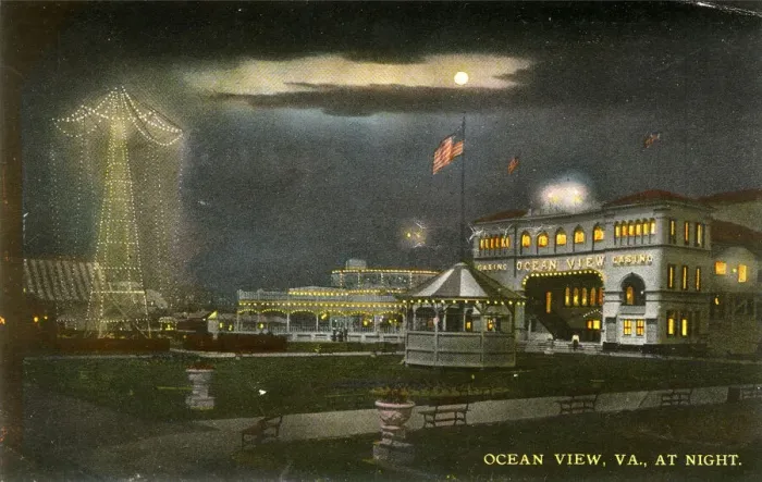Framed Print : Ocean View at night, near Norfolk, Virginia, USA Framed Print : Ocean View at night, near Norfolk, Virginia, USA