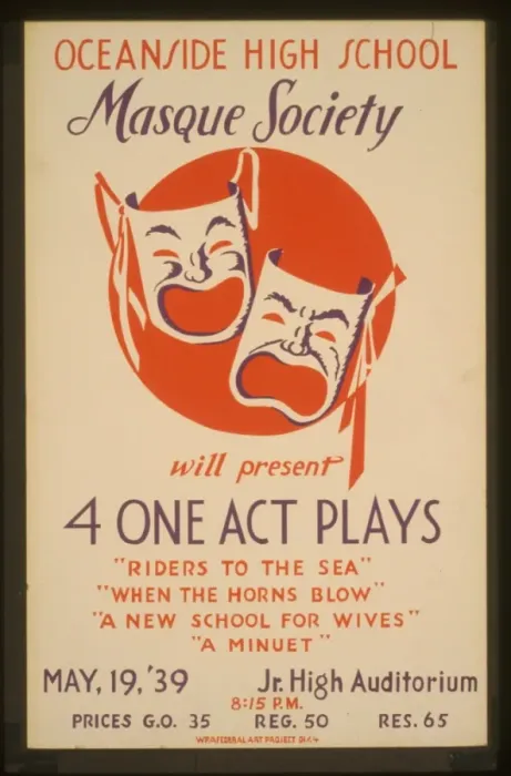 Framed Print : Oceanside High School Masque Society will present 4 one act Framed Print : Oceanside High School Masque Society will present 4 one act
