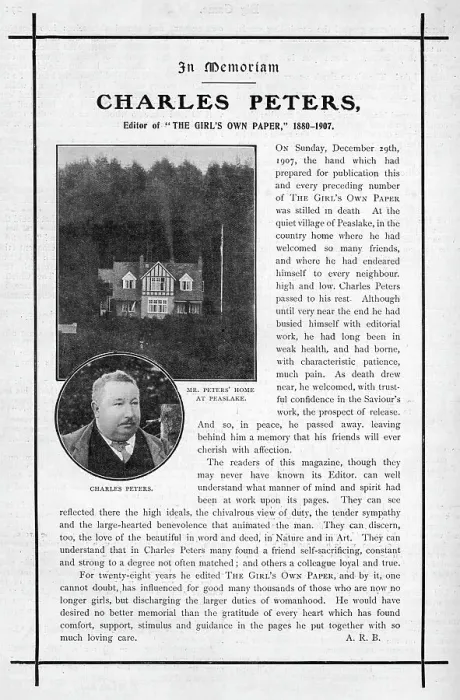 Framed Print : Oct17 Charles Peter Editor Girls Own Paper Death Framed Print : Oct17 Charles Peter Editor Girls Own Paper Death