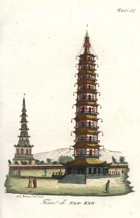 Framed Print : Octagonal nine-story porcelain tower in Nanjing Framed Print : Octagonal nine-story porcelain tower in Nanjing