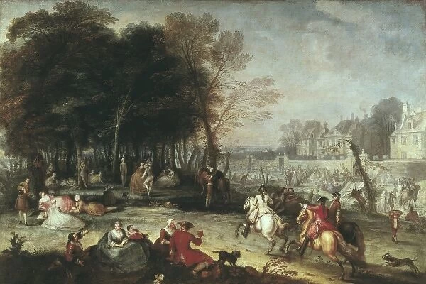 OCTAVIEN, Fran篩s (1682-1740). Fair at Bezons