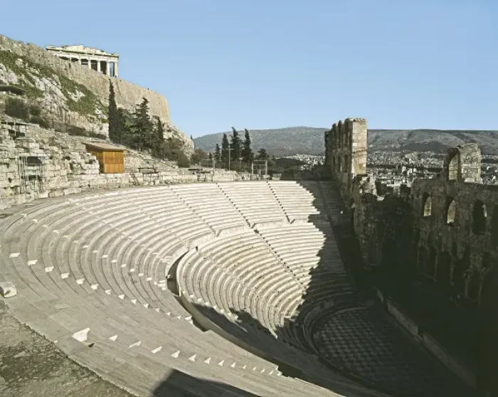 Framed Print : Odeon of Herodus Atticus. ca. 161 BC. GREECE Framed Print : Odeon of Herodus Atticus. ca. 161 BC. GREECE
