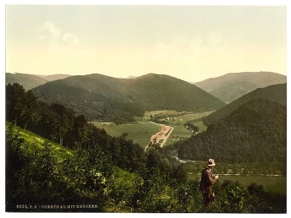Oderthal and view of Brocken, Hartz, Germany