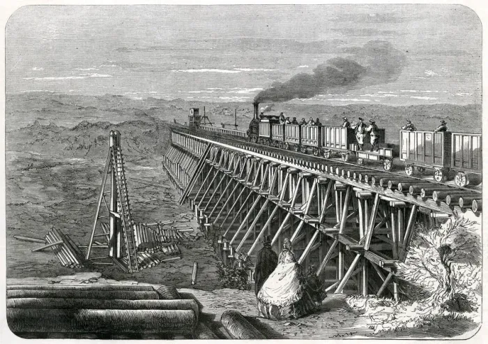 Framed Print : ODESSA-BALTA LINE BRIDGE 1866 Framed Print : ODESSA-BALTA LINE BRIDGE 1866