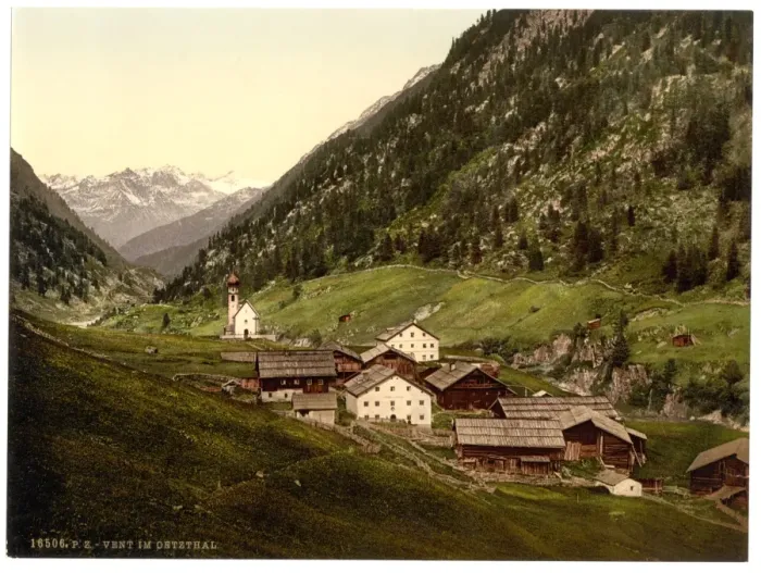 Framed Print : Oetz Valley, view in the valley, Tyrol, Austro-Hungary Framed Print : Oetz Valley, view in the valley, Tyrol, Austro-Hungary
