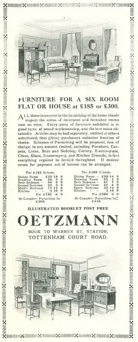 Framed Print : Oetzmann Advertisement