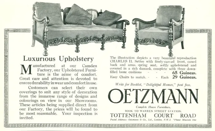 Framed Print : Oetzmann Advertisement