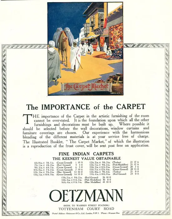 Framed Print : Oetzmann Advertisement Framed Print : Oetzmann Advertisement