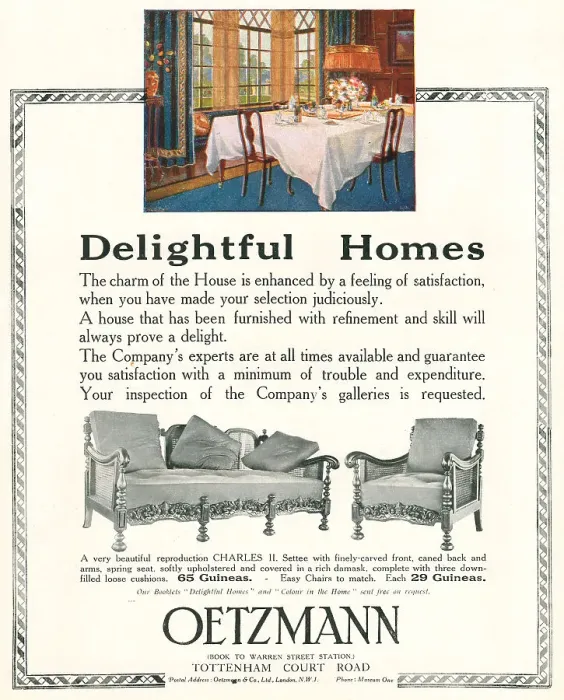 Framed Print : Oetzmann Advertisement Framed Print : Oetzmann Advertisement