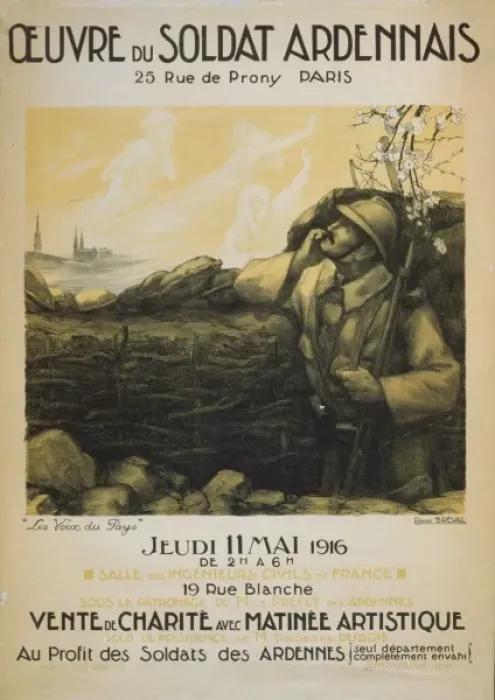 Framed Print : Oeuvre du soldat ardennais... vente de charite avec matin Framed Print : Oeuvre du soldat ardennais... vente de charite avec matin