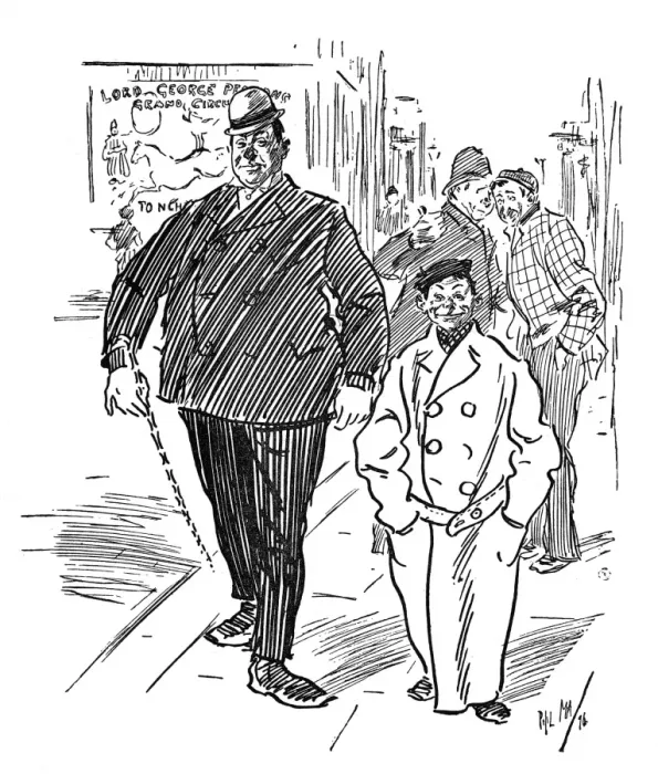 Framed Print : Two off-work clowns attract attention in a Garrison Town Framed Print : Two off-work clowns attract attention in a Garrison Town