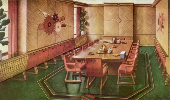 Framed Print : Office Conference Room Date: 1947 Framed Print : Office Conference Room Date: 1947