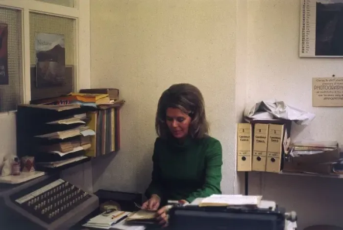 Framed Print : Office Worker 1975 Framed Print : Office Worker 1975