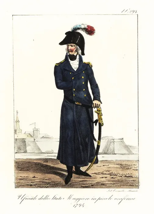 Framed Print : Officer of the Defence Staff of the French Revolutionary Army, 1 Framed Print : Officer of the Defence Staff of the French Revolutionary Army, 1