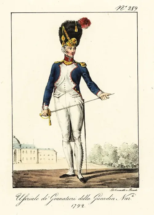 Framed Print : Officer in the Grenadiers of the National Guard, 1792 Framed Print : Officer in the Grenadiers of the National Guard, 1792
