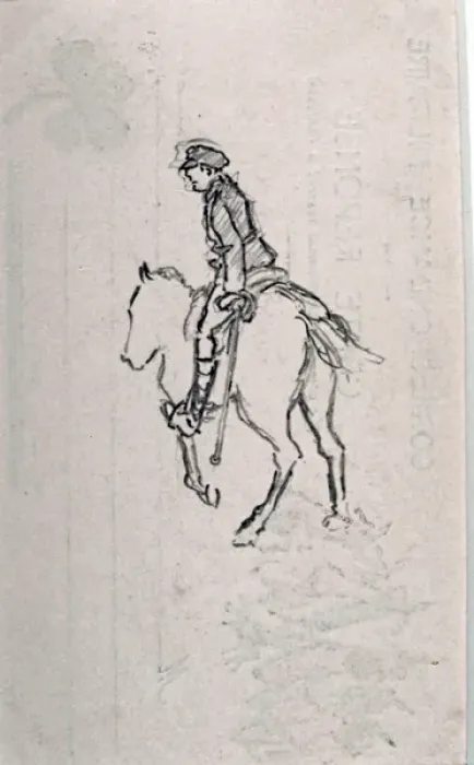 Framed Print : An Officer on his horse Framed Print : An Officer on his horse