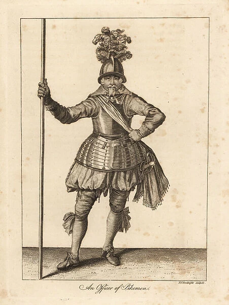 An Officer of Pikemen in military uniform, 17th century #23179130
